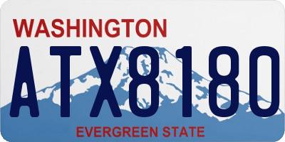 WA license plate ATX8180