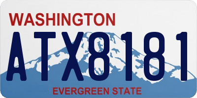 WA license plate ATX8181