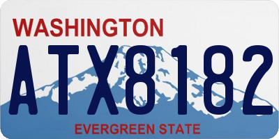 WA license plate ATX8182