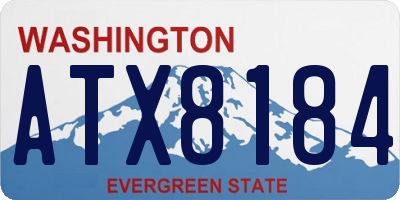 WA license plate ATX8184