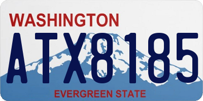 WA license plate ATX8185