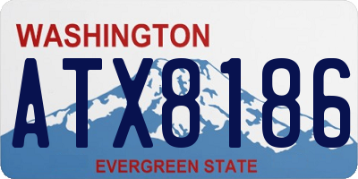 WA license plate ATX8186