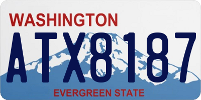 WA license plate ATX8187
