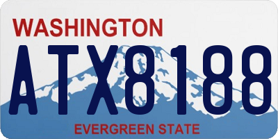 WA license plate ATX8188