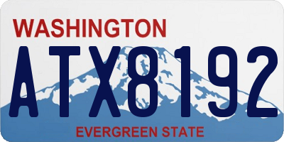 WA license plate ATX8192