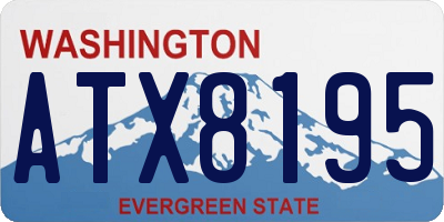 WA license plate ATX8195