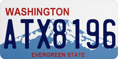 WA license plate ATX8196