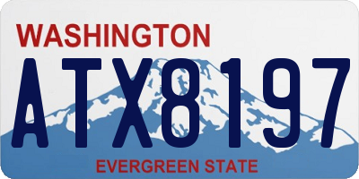 WA license plate ATX8197