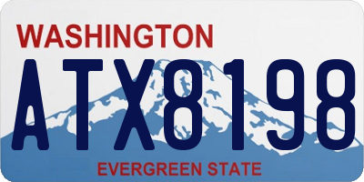 WA license plate ATX8198