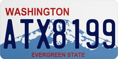 WA license plate ATX8199