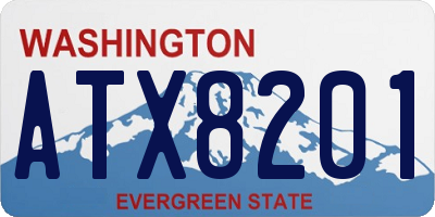 WA license plate ATX8201