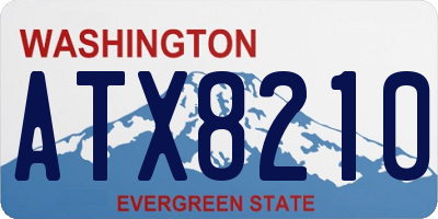 WA license plate ATX8210