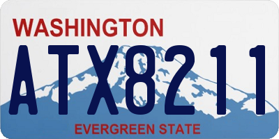 WA license plate ATX8211