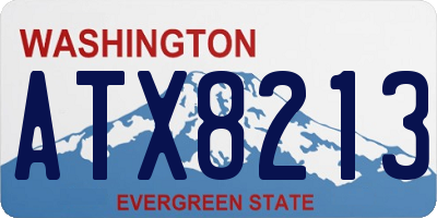 WA license plate ATX8213