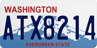 WA license plate ATX8214