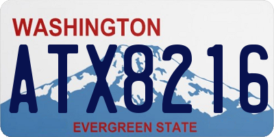 WA license plate ATX8216