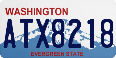 WA license plate ATX8218