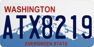 WA license plate ATX8219