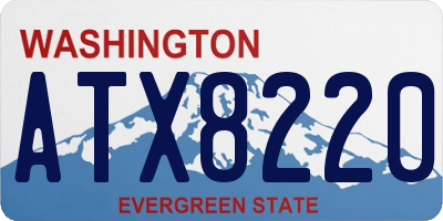 WA license plate ATX8220