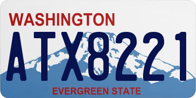 WA license plate ATX8221