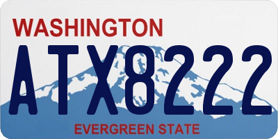 WA license plate ATX8222