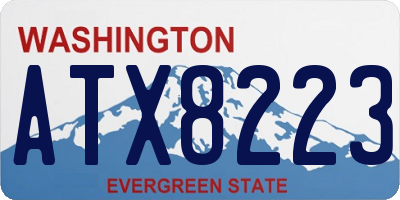 WA license plate ATX8223
