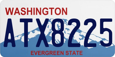 WA license plate ATX8225