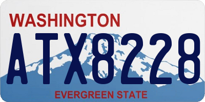 WA license plate ATX8228
