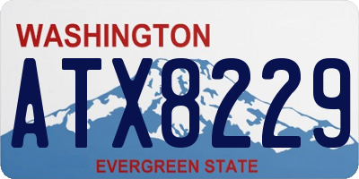 WA license plate ATX8229
