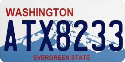 WA license plate ATX8233