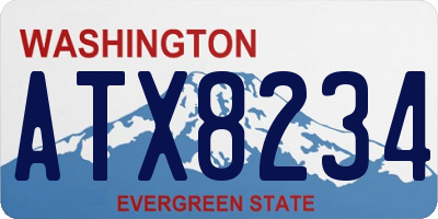 WA license plate ATX8234