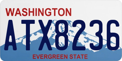 WA license plate ATX8236