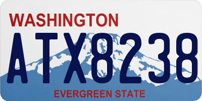 WA license plate ATX8238