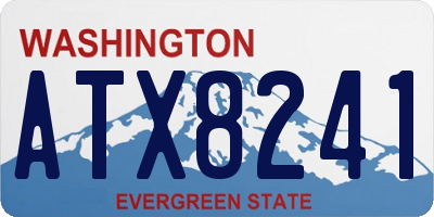 WA license plate ATX8241