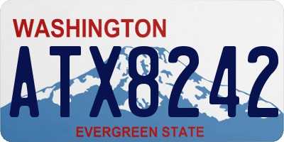 WA license plate ATX8242