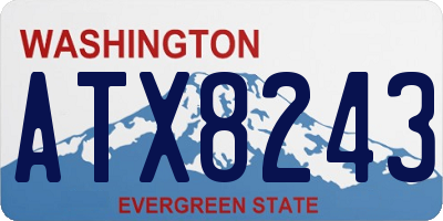 WA license plate ATX8243