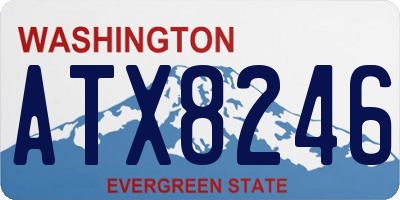 WA license plate ATX8246