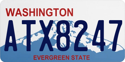 WA license plate ATX8247