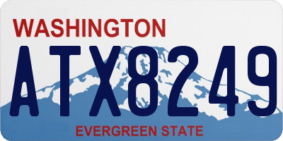 WA license plate ATX8249