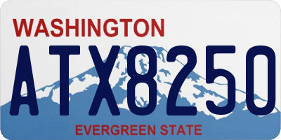 WA license plate ATX8250