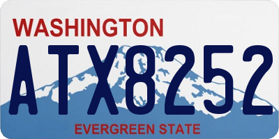 WA license plate ATX8252