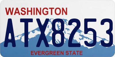 WA license plate ATX8253