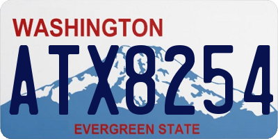 WA license plate ATX8254