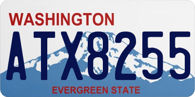 WA license plate ATX8255