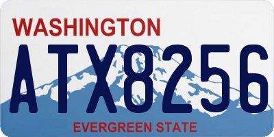 WA license plate ATX8256