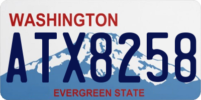 WA license plate ATX8258