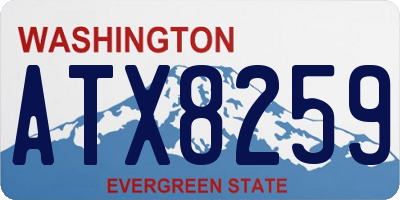WA license plate ATX8259