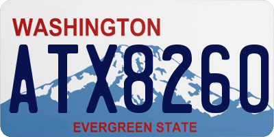 WA license plate ATX8260