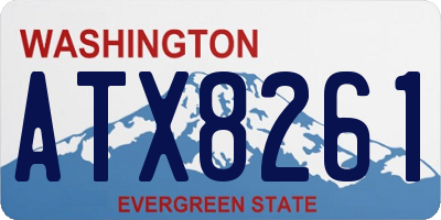 WA license plate ATX8261