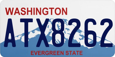 WA license plate ATX8262